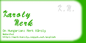 karoly merk business card